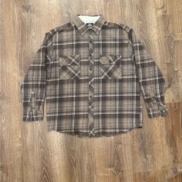 Dickies Brown Flannel - Picture 1 of 3